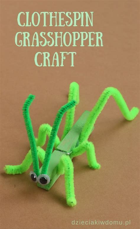Clothespin Grasshopper Craft For Kids Crafts And Art For