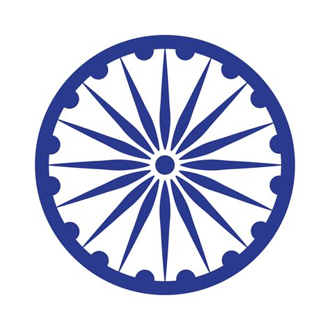 Blue Ashoka Wheel Indian Symbol Ashoka Chakra Vector Art At Vecteezy