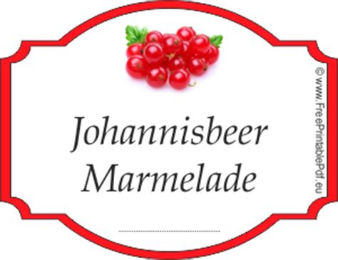 Mit unserer kostenlosen software lösung gelingt ihnen die gestaltung ganz einfach. Johannisbeer Marmelade etiketten zum ausdrucken | PDF ...