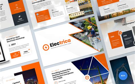 Electrica Electrical Services Presentation Powerpoint Template