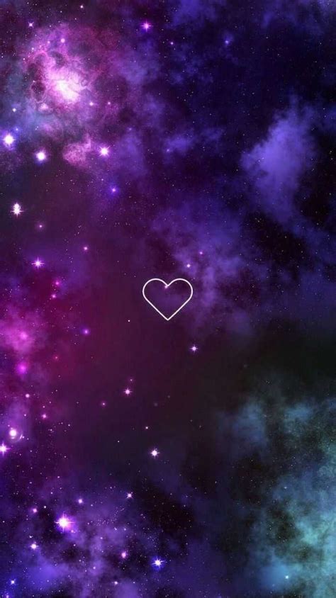 Purple Galaxy Heart Wallpapers Download Mobcup