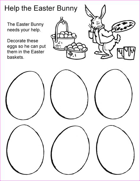 1st Grade Easter Egg Worksheet