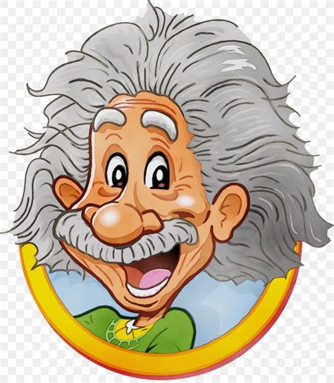 Albert Einstein Thinking Cartoon Clipart Vector Frien