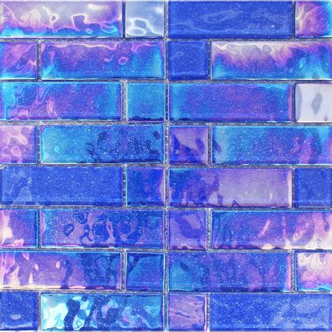 Full Sheet Sample Aquatica Stardust Tropic Multi Linear Glass Mosaic — Stone And Tile Shoppe Inc