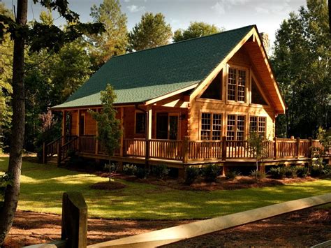 One Story Log Cabin With Wrap Around Porch — Randolph Indoor And