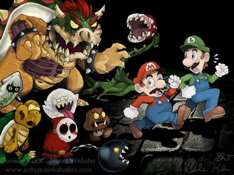 Super Mario Zombies By Octopus Ink Studios Mario
