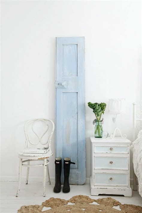 Antique Passion Shabby White Cottage Shutters Blue Shutters Painted