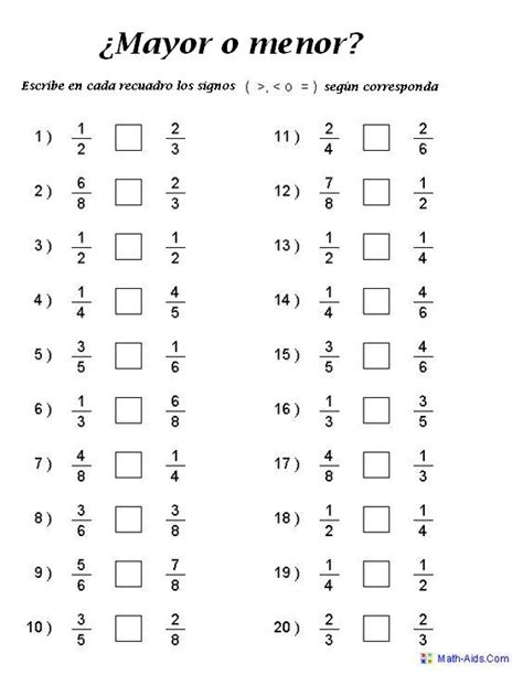 ComparaciÓn De Fracciones Todo Para Tu Clase