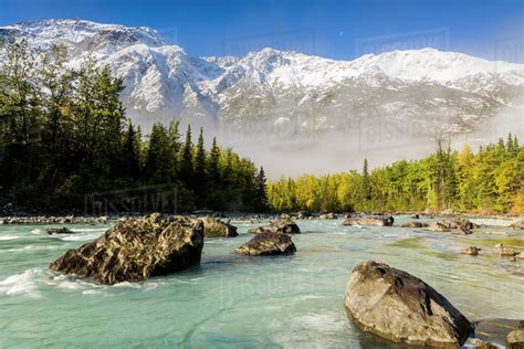 Autumns Colors Contrast With Winters First Snow In The Chugach