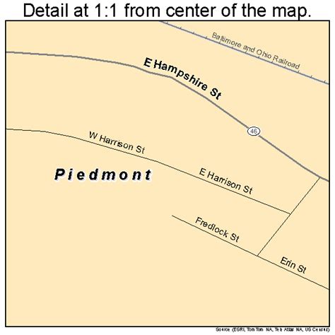 Piedmont West Virginia Street Map 5463604
