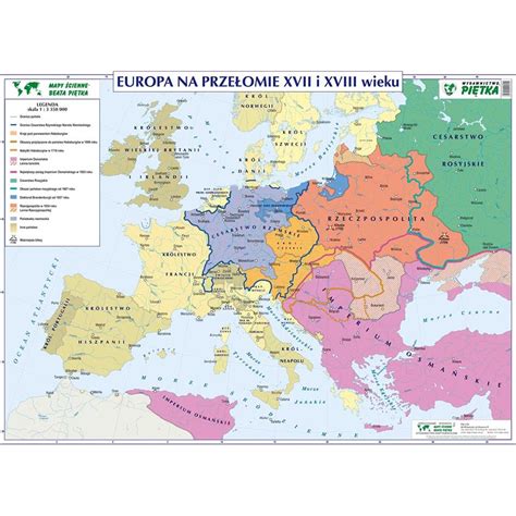 Dwustronna Mapa Ścienna Historyczna Europa Na PrzeŁomie Xviixviii W