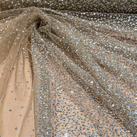 Glitter Shiny Mesh Fabric Tulle By The Yard Glitter Gold Dance Etsy