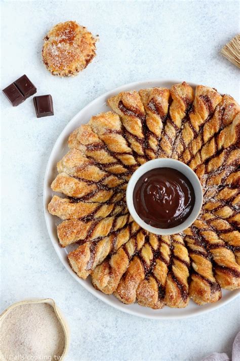 Churro Cinnamon Tarte Soleil With Chocolate Sauce Dels Cooking Twist