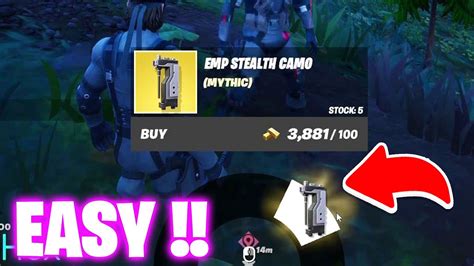 Use Emp Stealth Camo Fortnite Buy From Npc Youtube