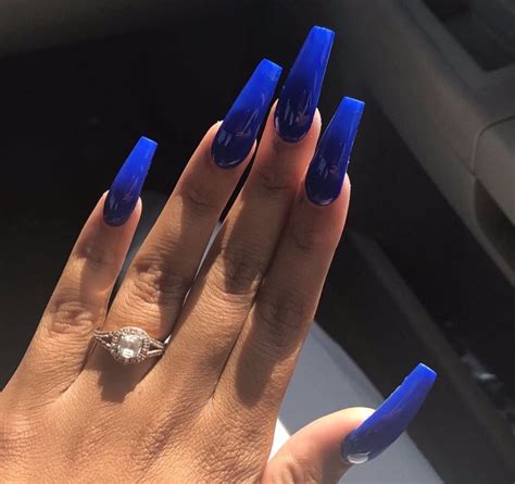 Check Out Guapshawty ️ Long Acrylic Nails Blue Acrylic Nails