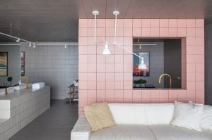 Sala De Banho Destaca Cores E Geometria Dos Revestimentos Decortiles