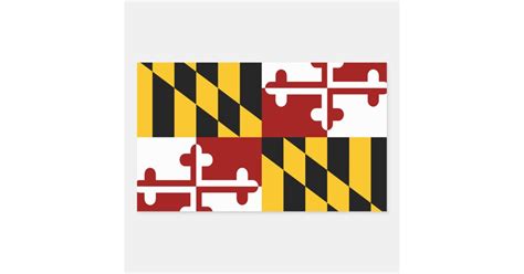 Maryland Flag Rectangular Sticker Zazzle