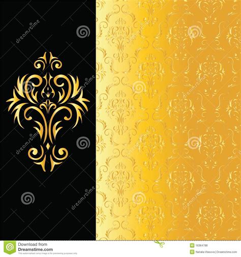 Elegant Black And Gold Background Royalty Free Stock