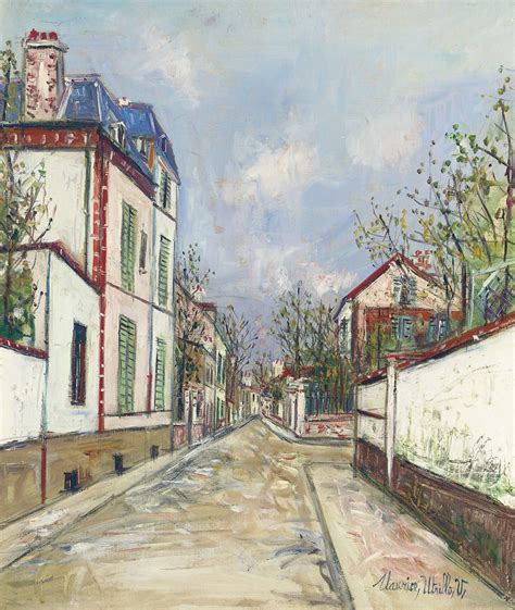 Suburb Street Maurice Utrillo 1883 1955 Urban Painting Oil Painting