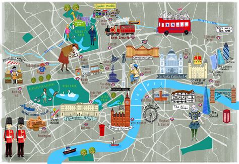Map Of London Tourist Attractions Sightseeing And Tourist Tour Images And Photos Finder