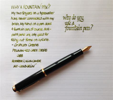 Handwritten Post Why A Fountain Pen