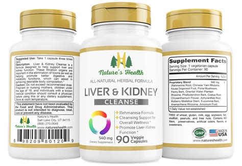 Liver And Kidney Cleanse Detox Supplement Natures Health