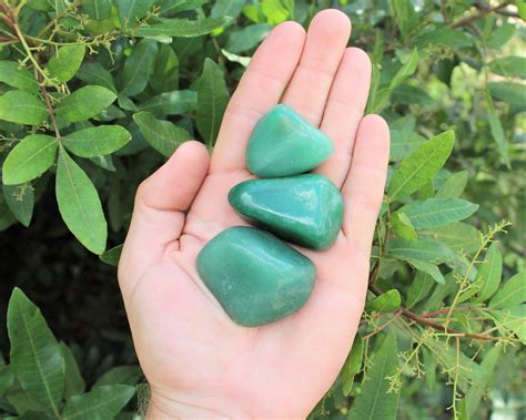 Large Green Aventurine Tumbled Stones 1 2 Choose How Many Pieces