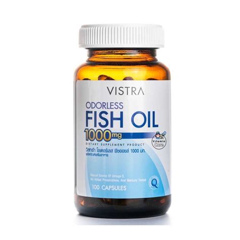 Vistra Odorless Fish Oil 1000mg วิสทร้า โอเดอร์เลส ฟิชออยด์ 1000 มก