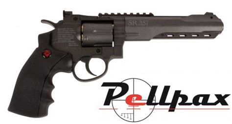 Crosman Sr357 Revolver Black 177 Co2 Powered Air Pistols Pellpax