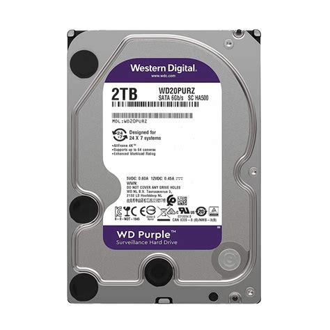 Wd Purple 2tb Hdd Surveillance Hard Disk Drive Western Digital 5400rpm