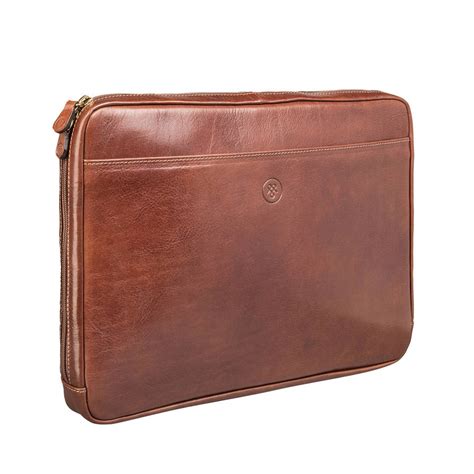 Luxury Italian Leather Laptop Case For Macbook By Maxwell Scott Bags
