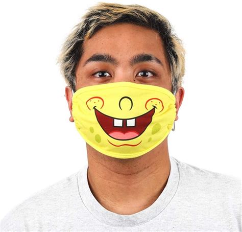 Licensed Spongebob Squarepants Face Mask Halloween Costumes With Face