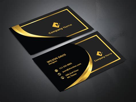 Black And Gold Luxury Business Card Design By Laila Akhter On Dribbble