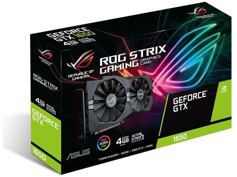 Asus Republic Of Gamers Strix Geforce Gtx 1650 Graphics Card Walmart