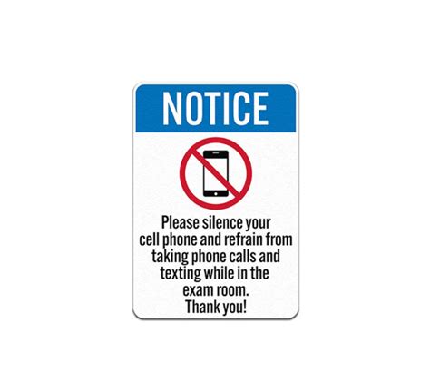 Shop For Osha Notice Please Silence Your Cell Phone Decal Non