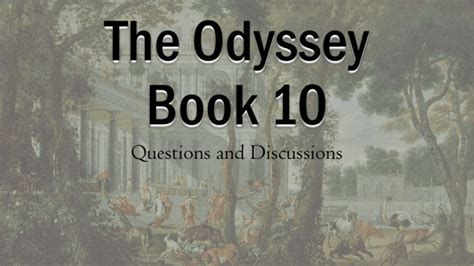 The Odyssey Book 10 Ms Chapmans Class