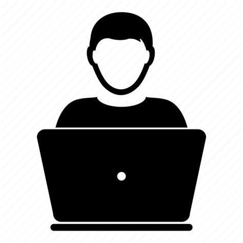 Computer Laptop Men Admin People Person Computer User Icon