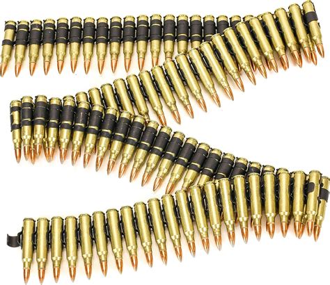 real bullet belt 223 caliber brass shell m16 black x link not replica real deal at amazon men s