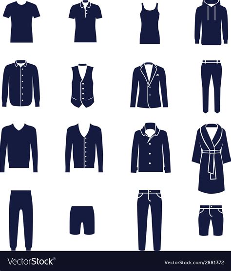 Different Types Of Men Clothes Royalty Free Vector Image