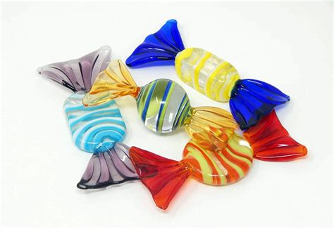 Set Of 3 Murano Glass Candies Italian Made Glass Art Candy Etsy