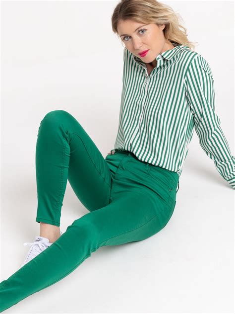 Pantalon Skinny Vert Bosphore Femme Districenter