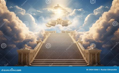 Heaven In The Heavens Shot Of The Pearly Gates Above The Clouds Stock