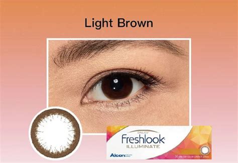 Freshlook Illuminate Light Brown Contact Lenses 30 Pack Trendy Sweet Shop