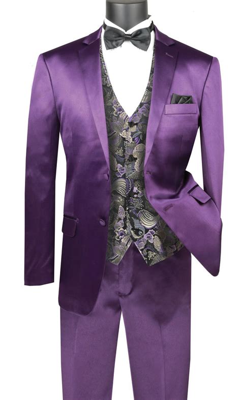 Vinci Mens Suit Svff 2 Purple Prom Suit Outfits Suits Suits Men