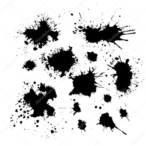 Set Of Ink Blots Stock Vector Image By ©maryia777 61612711