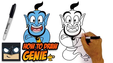 How To Draw The Genie From Disneys Aladdin Step By Step Drawing The