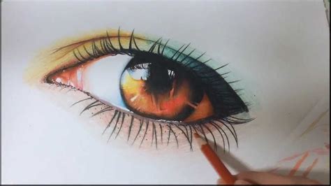 Desenho Realista Com Lápis De Cor Olho Maquiado Curso De Desenho