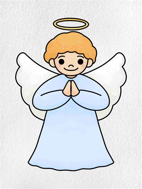 Simple Angel Drawings For Kids