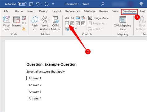 How To Add Check Boxes To Word Documents