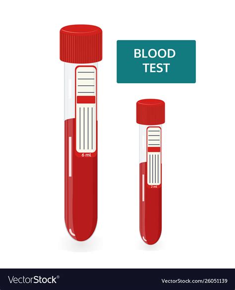 Blood Test In Tube Royalty Free Vector Image Vectorstock